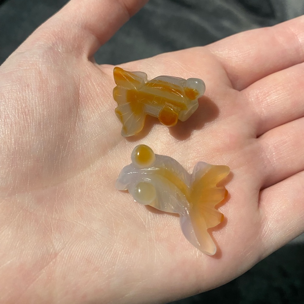 (3 for $30) Carnelian koi fish (pair)